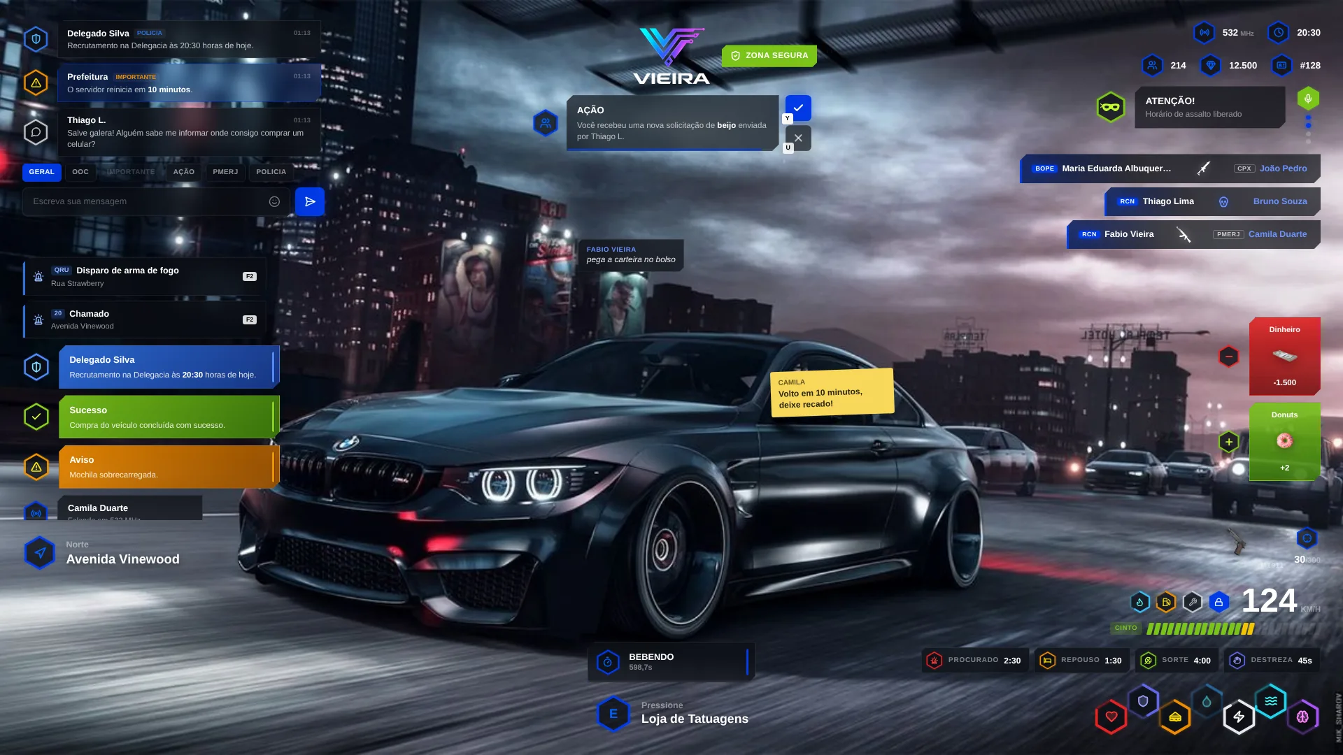 Chat aberto com abas