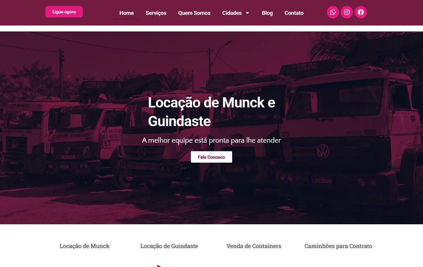Site da Jet Munck, feito por mim